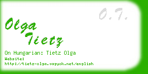 olga tietz business card